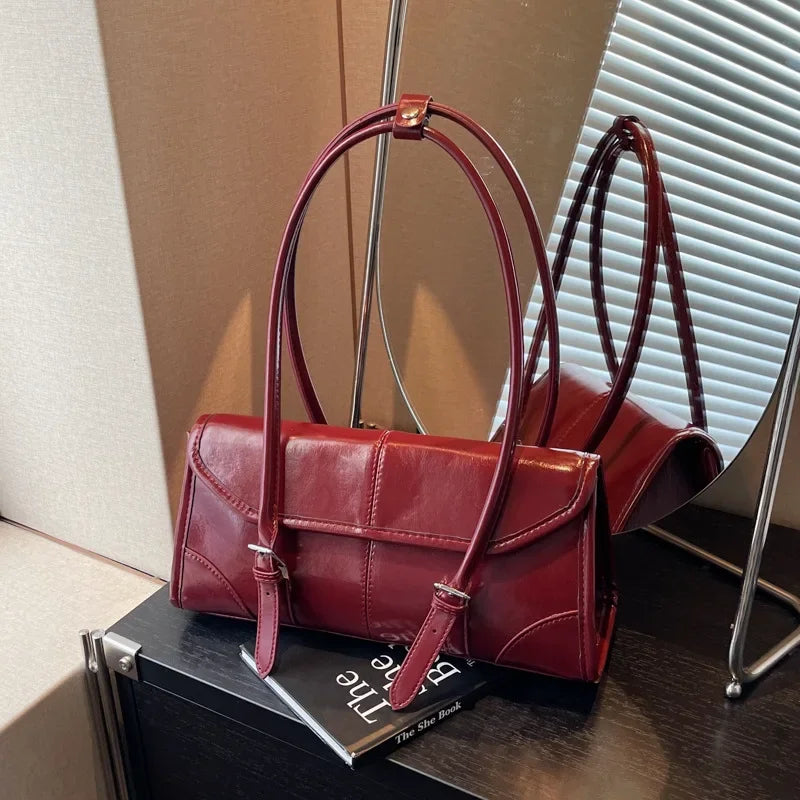 Désirée Burgundy Shoulder Bag