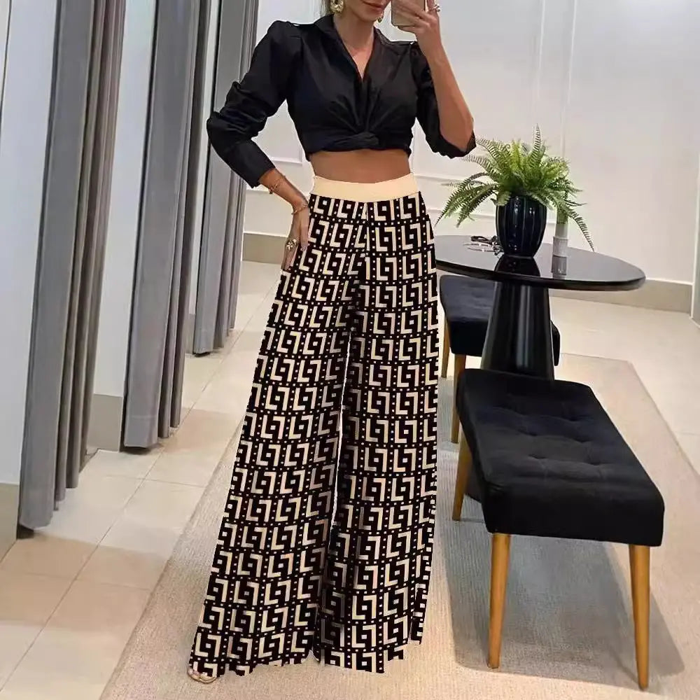 Autumn Printed Wide-Leg Pants – Best Seller WshowbizMart