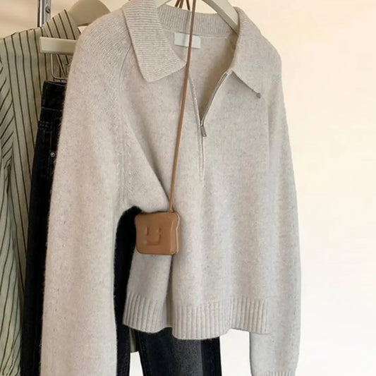 Lapel Small Sweater Outerwear Top Women ShowbizMart