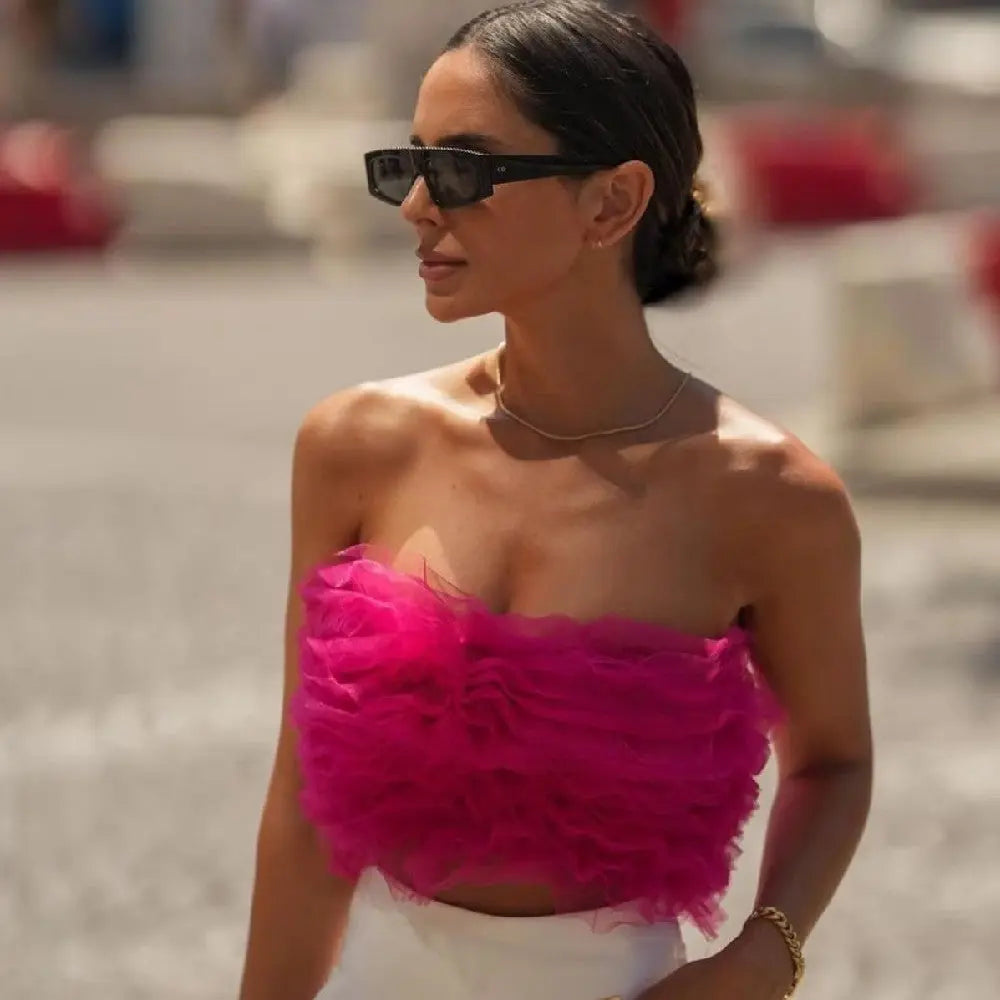 Knitted Cropped Top Women ShowbizMart