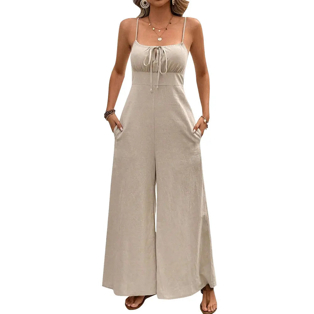 Suspenders Jumpsuit Trousers For Women