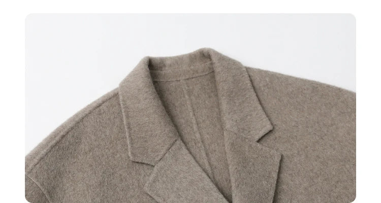 Classic Double-Breasted Wool Overcoat