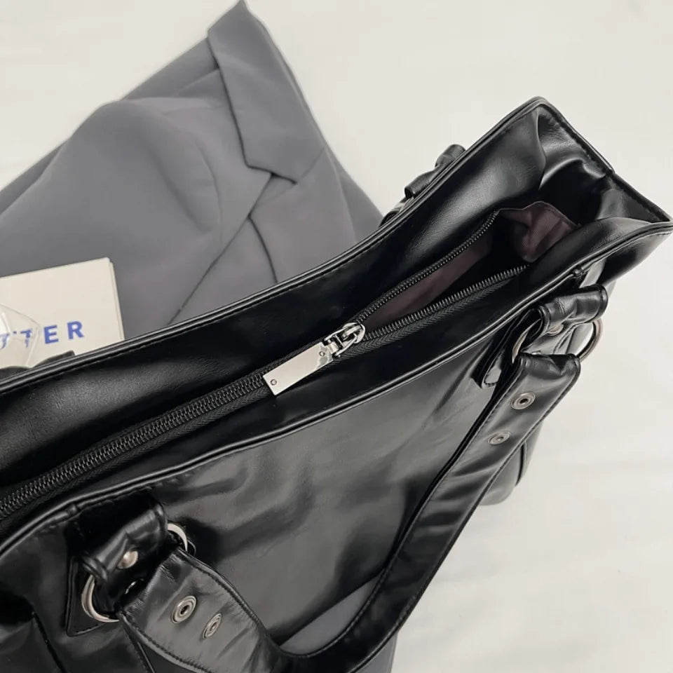 Deluxe Retro-Inspired Soft Leather Shoulder Tote