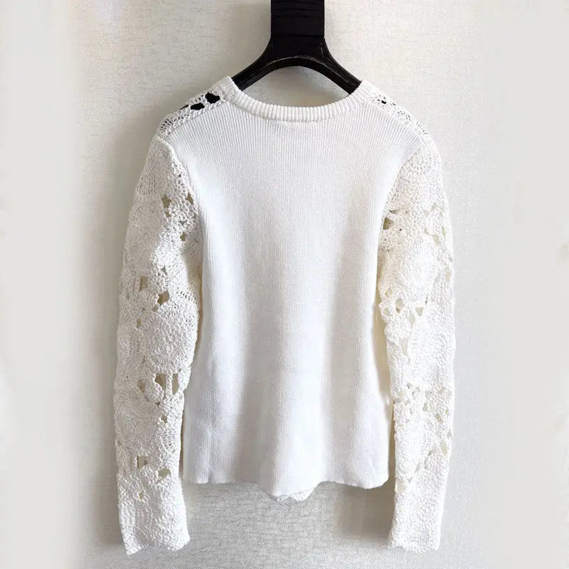 Fashionable Personalized Crochet Sweater Top For Women WshowbizMart