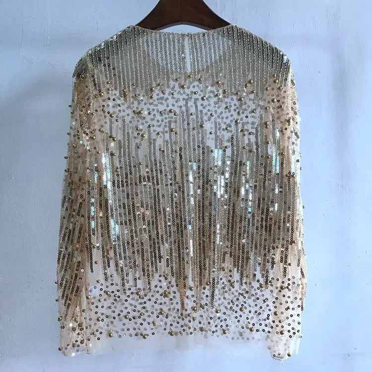 Fashion Bottoming Shirt Sequined Top For Women ShowbizMart