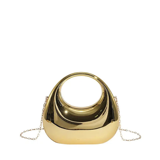 Acrylic Box Bag, Womens Evening Handbag With A Moon-shaped Underarm Design WshowbizMart